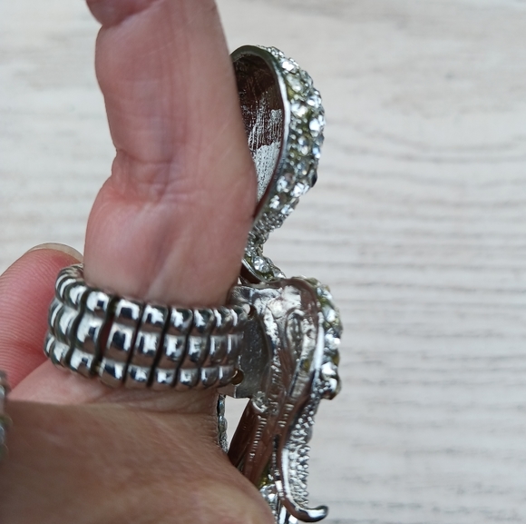 Vintage Rhinestone Octopus Stretch Ring or Necklace Piece - Picture 9 of 12